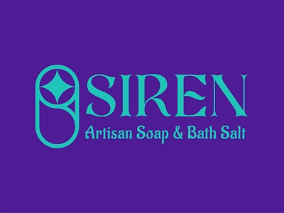 Siren Artisan Soap and Bath Salt Logo adobe ilustrator artisan soap logo brand branding graphic design logo logo design minimalist logo monogram monoline portfolio simple logo visual identity