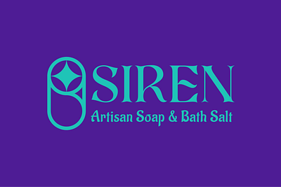 Siren Artisan Soap and Bath Salt Logo adobe ilustrator artisan soap logo brand branding graphic design logo logo design minimalist logo monogram monoline portfolio simple logo visual identity