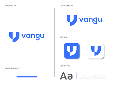 Vangu Logo Design app icon app logo branding graphic design iconic logo letter logo letter v lettermark logo logo design logo trend 2024 minimalist mobile app icon modern logo u logo ui v icon v logo