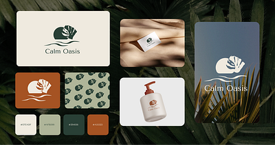 Calm Oasis - Spa App brand design branding design gender neutral graphic design graphic design logo illustration logo spa app spa branding