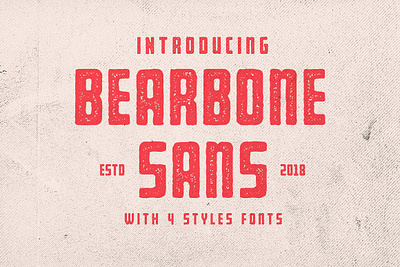 Bearbone Sans (8 Fonts Total!) bonus font branding font classic font classy font design font edges font fonts family girly font old font popular font powerful font retro font rough font sans font simple font stamp font type font typeface font vintage font vintage fonts