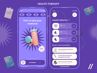 Medication Reminder Mobile iOS App android android design app design app design concept app design template app ui dashboard design healthcare interface ios ios design medicine medtech product design statistical ui ux