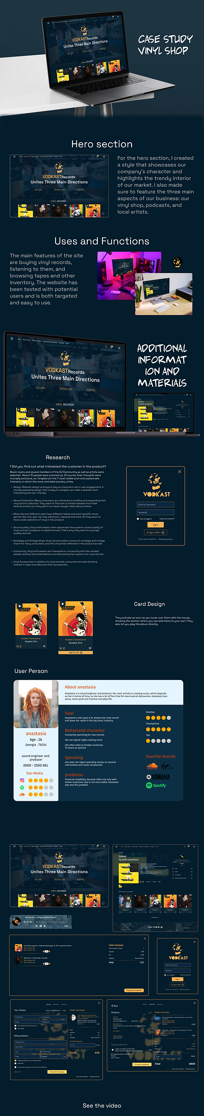 Case Study Vodkast Full branding case study ui ux web web designe