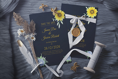 Weeding Invitation Card Design border card decoration elegant greeting illustration invitation nature romantic rose save the date wedding weeding invitation