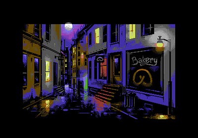 The Ghost illustration pixelart retro