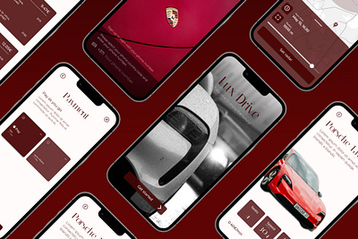 LuxDrive - Car Sharing Mobile App carsharingapp design drive interface luxdrive mobileapp porsche prototyping sketching trend ui ux wireframe