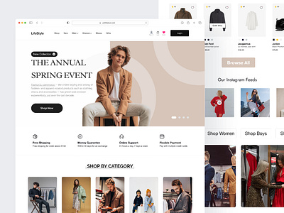 E-Commerce Fashion For Website design e commerce website design e commerce design ecommece ecommerce app ecommerce dashbaord home page landing page minimal ui ux uxui design web website