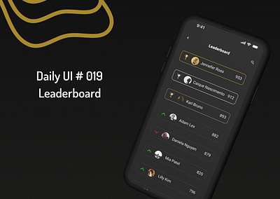 Daily UI #019 019 animation black branding daily daily019 daily19 dailyui dailyux design designer figma leaderboard motion graphics ui user experience user interface ux uıx101 winner