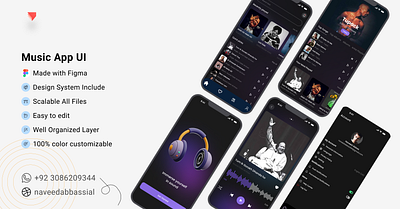 Music App UX UI Design branding graphic design logo motion graphics ui