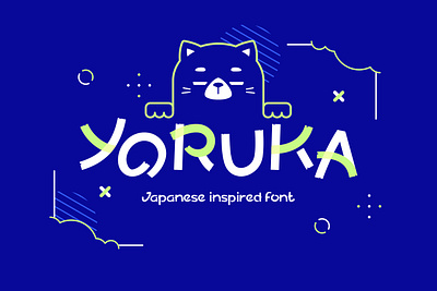 Yoruka - Faux Japanese Fonts anime cartoon display font faux japanese font foreign font typeface typography