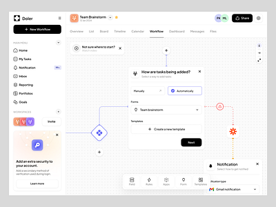 Dashboard design for automation tool automation automation tool clean design clean ui dashboard dashboard design dashboard ui modern modern design product design saas ui ui ux uiux user experience user interface user interface design ux