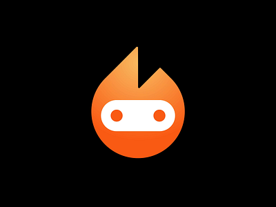 Hotbot Logo Animation ai animation bot branding fire flame logo robot spark