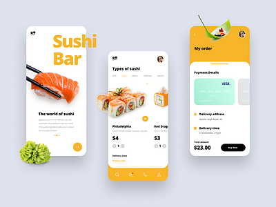 Mobile application for SUSHI SHOP app appshore figma fish food foodstore mobile mobileapp onlinestore sushi sushishop sushistore ui ux web design webdesign webdesigner