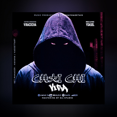 Cover Art Design: "Vira - Chti Chi" 🎵 album cover artwork cover art creative direction custom design dark design digital art dribbble showcase graphic design hooded figure illustrator instagram post music artwork music branding mysterious art photoshop social media design typography visual art visual identity