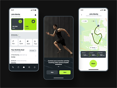 Sport app app design figma minimalism product design running sport sport app ui uiux ux