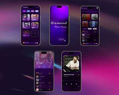 Diamond Music Player app design ui uiux ux