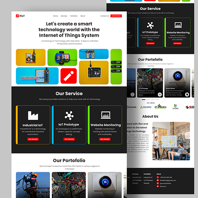 ifioT - Digital Agency Internet of Things Landing Page application branding digital agency figma internet of things iot landing page monitoring ui design uiux web design web development website