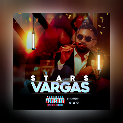 Poster Design: "The Vargasss - 6 STARS" 🎵 album art content creation creative direction custom design dribbble showcase energetic design graphic design illustrator luxurious design music artwork music branding music poster photoshop poster design social media design typography visual art visual identity