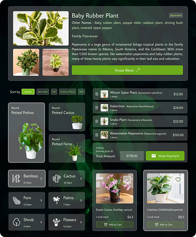 UI Cards for a Plant Shopping Website ai design ai idea ai powered design card design daily challenge plant plant shopping ui card ui cart ui design user experience design user interface design