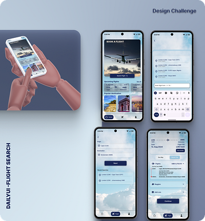 Design Challenge - Flight Search #DailyUI 068 app branding dailyui dailyui068 design figma ui ux