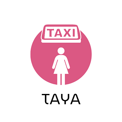 Female taxi service logo adobe art branding canva design digital art graphic design illustration logo