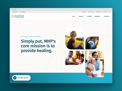 Mental Health Partners gradients healthcare healthcare design icon mental health ui ui design ux ux design uxui design visual design web design website design