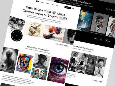 Art Gallery Web Design design landingpage ui uidesign uiux ux webdesign