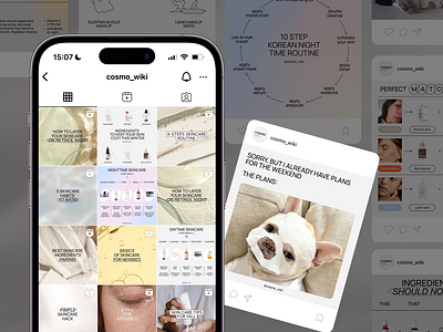 Social media post design for Skin Care Instagram blog brand identity branding design instagram instagram post instagram skincare instagram stories post skincare skincare blog instagram smm social media social media design social media post