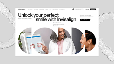 Conceptual Redesign for Invisalign aftereffect animation corporate website figma interface prototype redesign ui user experience user interface ux designer uxui web designer website