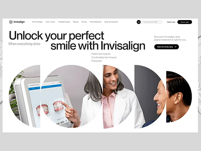 Conceptual Redesign for Invisalign aftereffect animation corporate website figma interface prototype redesign ui user experience user interface ux designer uxui web designer website