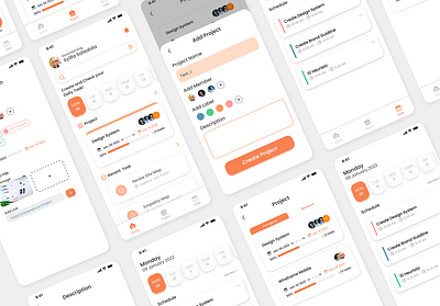 Task Management app graphic design ui