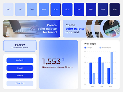 Color Palette for Brand / Blue branding graphic design ui