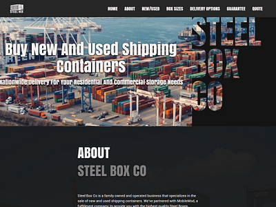 Steel Box containersupply custom website design ecommerce elementor pro elementor website landing page pro plugin responsive website shippingcontainers steelcontainers web design web development wordpress wordpress website