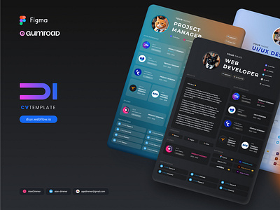 CV ComponentPro v2.0 curriculum curriculum design curriculum template curriculum vitae cv cv design cv template figma figma template modern curriculum modern cv resume resume cv resume design resume template