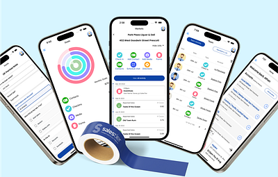 SalesTier - Mobile App Designs branding designprocess figma goal rings graphic design mobile goals page mobileappdesign productdesign promotionaldesign reactjs reactnative rings ui uxdesign