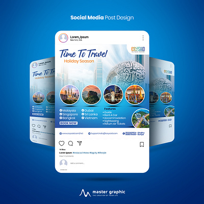 TRAVEL SOCIAL MEDIA FLYER DESIGN adobe branding creative facebook post design flayer design graphic design insta post design master graphic photoshop post design sachintha denuwan social media design