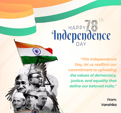 Happy 78th Independence Day ... 15 august 3d 78 booking branding design designing figma graphic design independence india landing page login logo order tricolor ui uiux ux