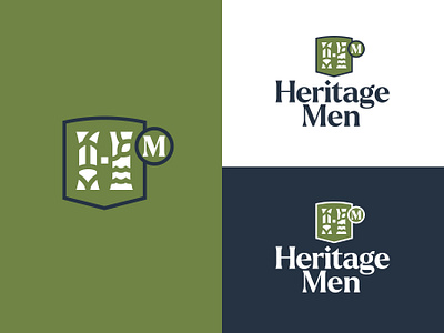 Heritage Church Men's Ministry Logo branding christian logo church church branding logo masculine mens ministry ministry logo shield logo