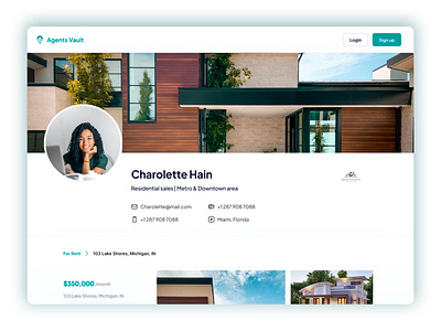 Agents Vault Website design graphic design landing page real estate ui ux web web design website