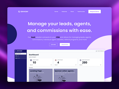 Gewaer Landing Page branding landing page logo product design saas ui ux website