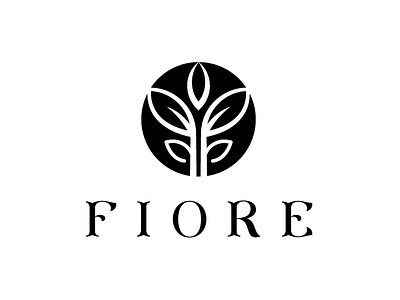 Fiore logo design black logo branding fashion brand logo floral logo graphic design grow logo logo design luxurious logo mirror f letter mostaq418 plant logo white logo