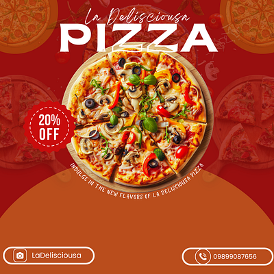 Pizza Product Poster branding graphic design