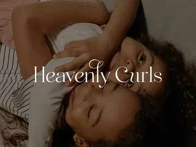 Heavenly Curls | Brand Identity & Packaging Design brand identity branding childrens brand curly hair graphic design hair care brand inclusive branding kids brand kids fashion kids illustrations luxury branding typography