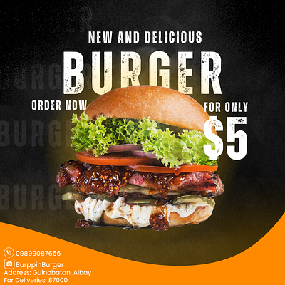 Burger Product Poster branding graphic design