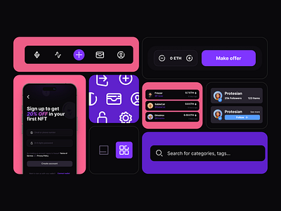 Nexus® — NFT Marketplace app design graphic design interface design landing page mobile app stylescape ui ui design ux ux design