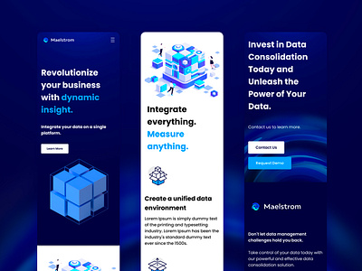 Maelstrom Landing Page branding graphic design landing page mobile uiux web website