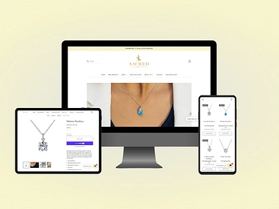 Sacred Jewels - Jewelry Store app branding design dev development figma jewelry mobile nextjs responsive shopify ux web website