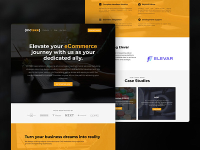 Mctekk Ecommerce Landing Page ecommerce figma landing page uiux website