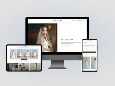 Anne Barge - Bridal Design House Store app branding bridal design dev development ecommerce figma graphic design landing logo mobile nextjs shopify store ui ux web website wedding