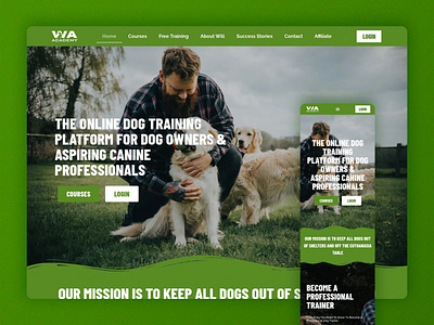 WA Academy Website desktop dog dog training graphic design mobile ui website wordpress